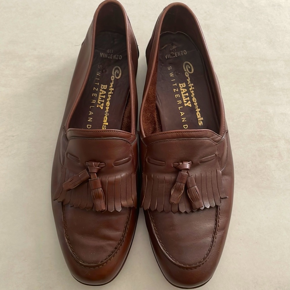Continentals by Bally used shoes, leather loafer